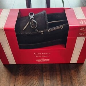 Club Room Men's Black Slippers